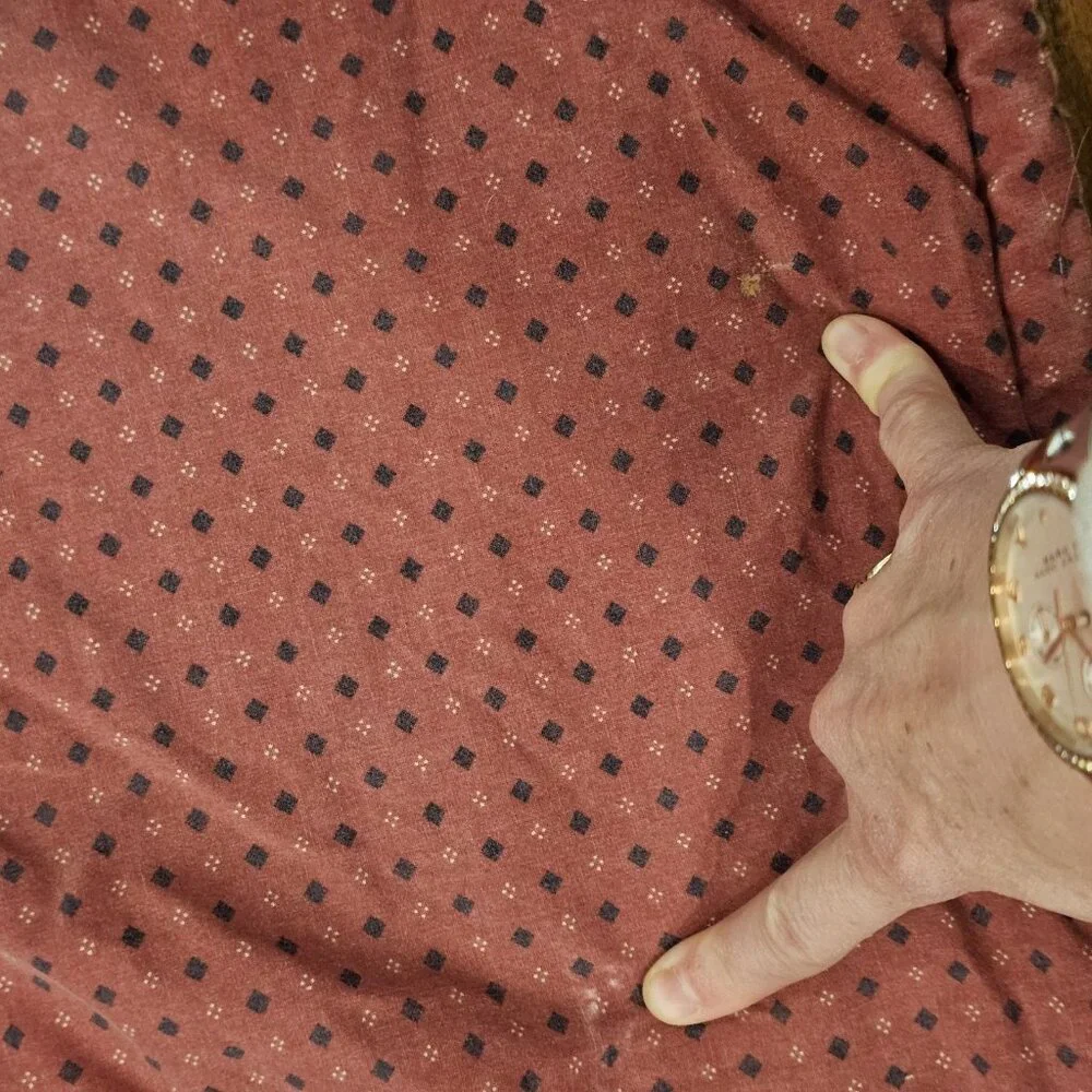 MCM VTG 1950s Korean Mink Peach Pink Floral Blanket Coverlet‎ Twin Heavy 58x81